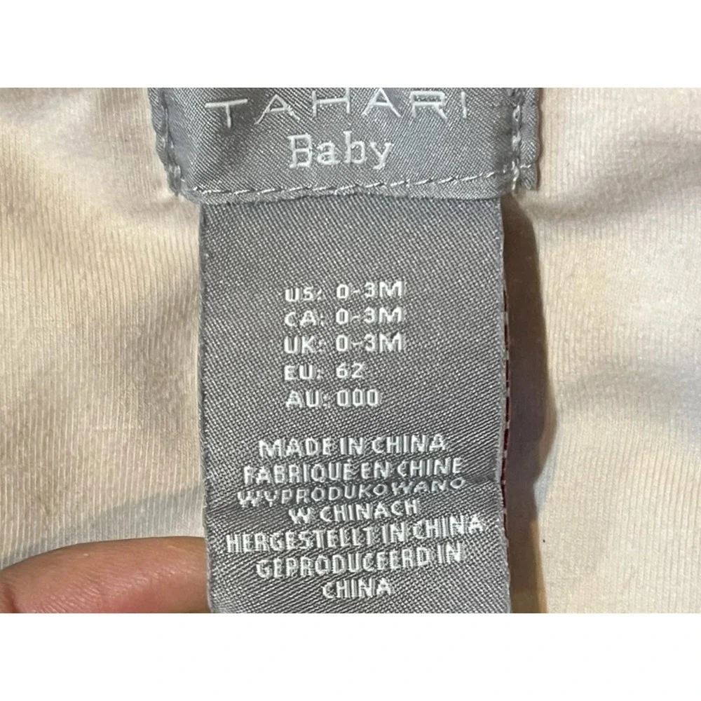 Tahari Baby Girls Light Blue Herringbone Quilted Puffer Vest with Bow 0-3M